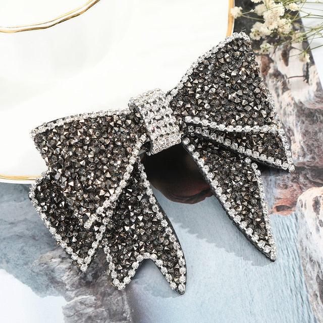 Crystal Bow Hair Clips