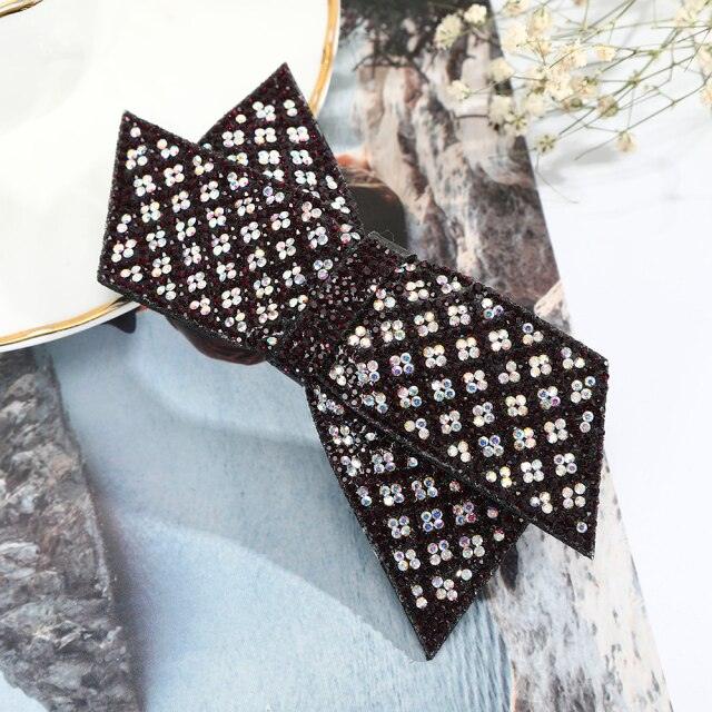 Crystal Bow Hair Clips