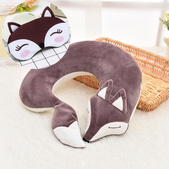 Kitsune Fox Anime Neck Pillow