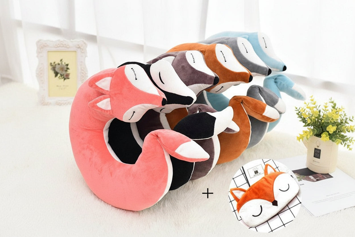 Kitsune Fox Anime Neck Pillow