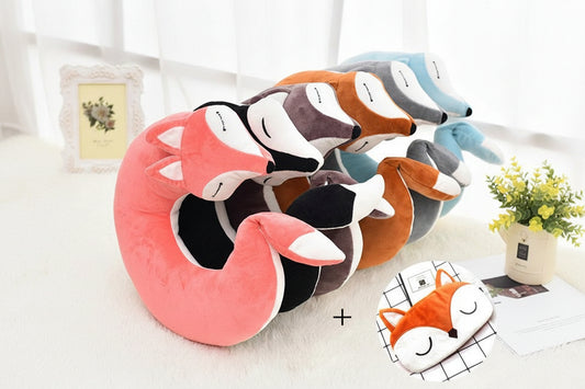 Oreiller de voyage renard Kitsune
