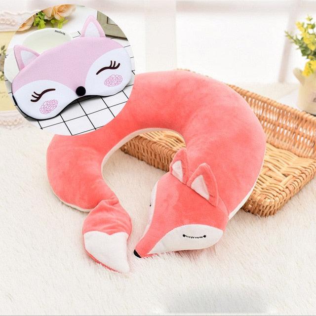 Kitsune Fox Anime Neck Pillow