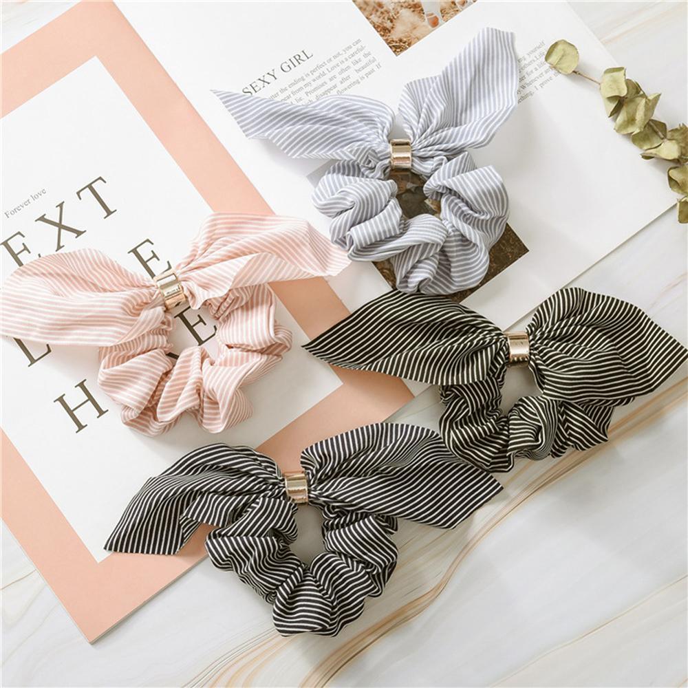 Rabbit Ear Metal Buckle Scrunchies