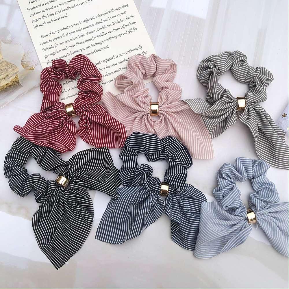 Rabbit Ear Metal Buckle Scrunchies