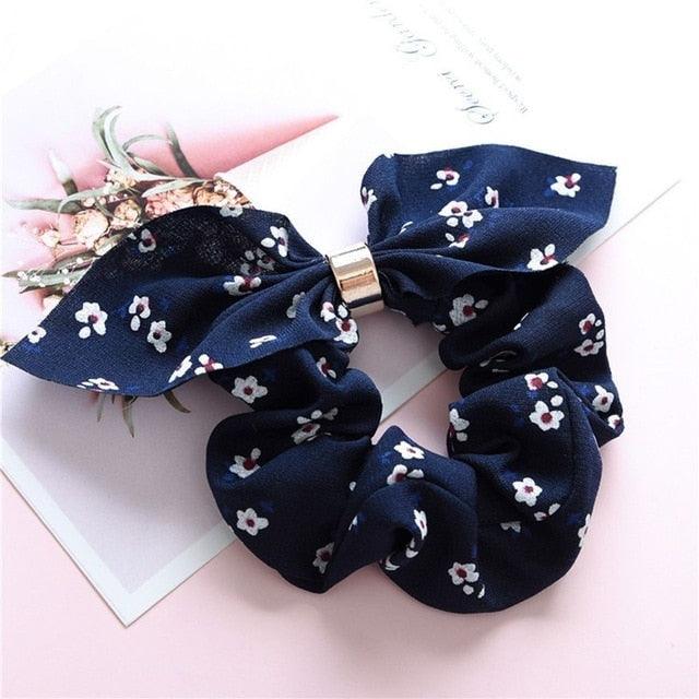 Rabbit Ear Metal Buckle Scrunchies