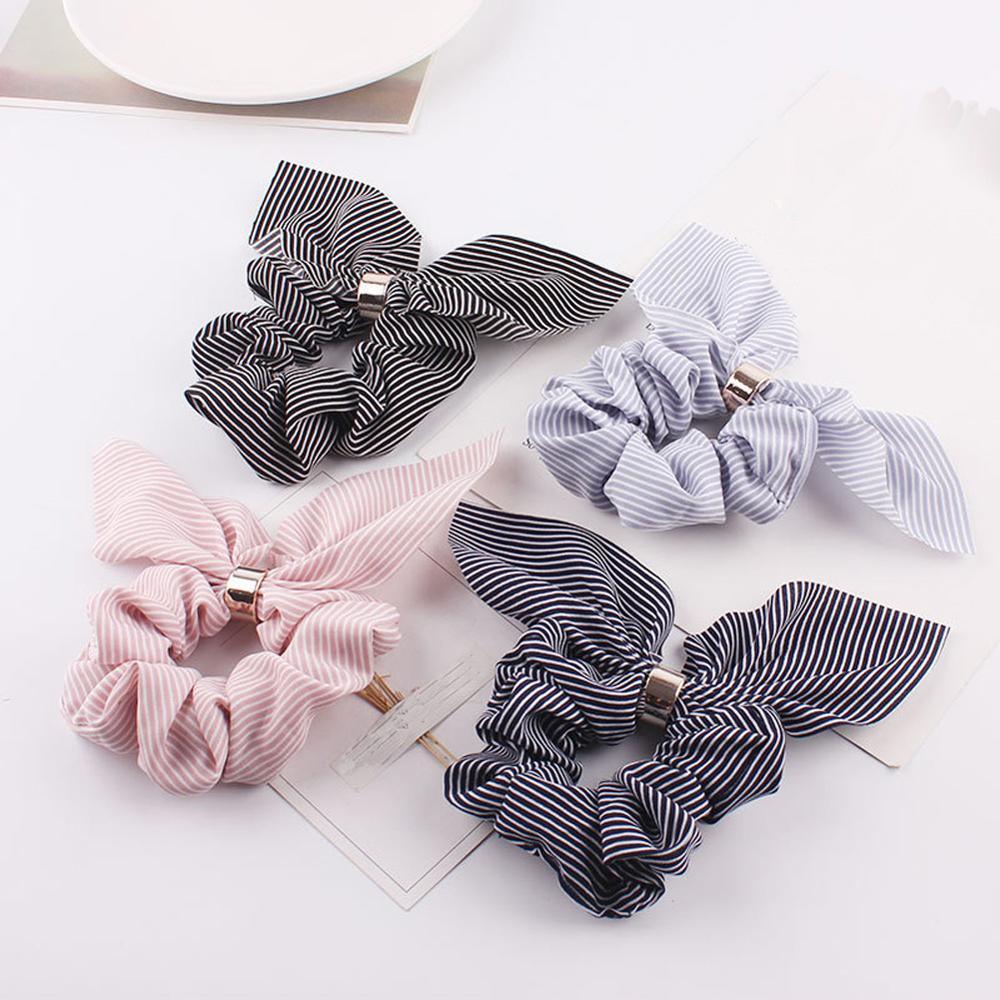 Rabbit Ear Metal Buckle Scrunchies