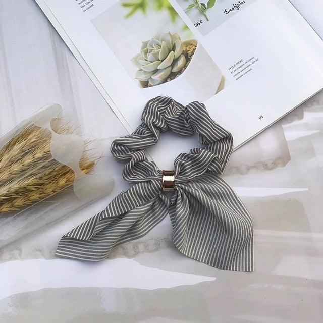 Rabbit Ear Metal Buckle Scrunchies