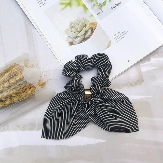 Rabbit Ear Metal Buckle Scrunchies