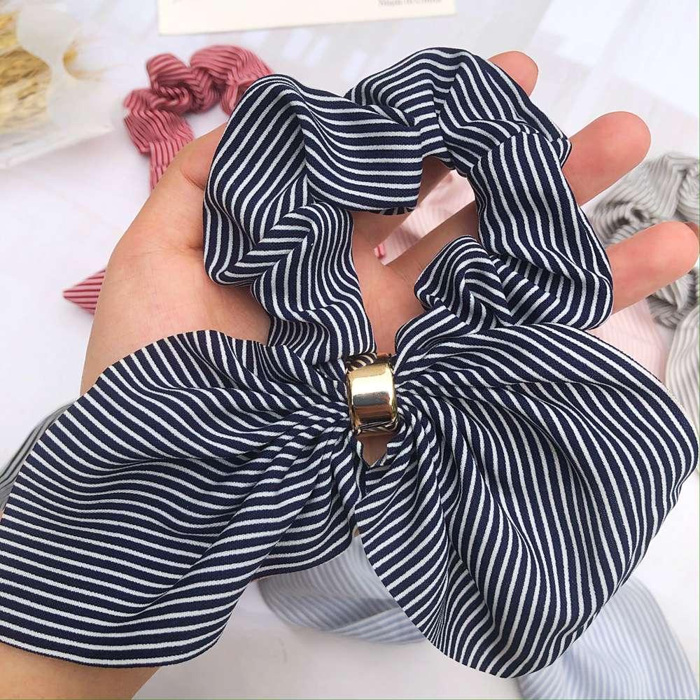 Rabbit Ear Metal Buckle Scrunchies