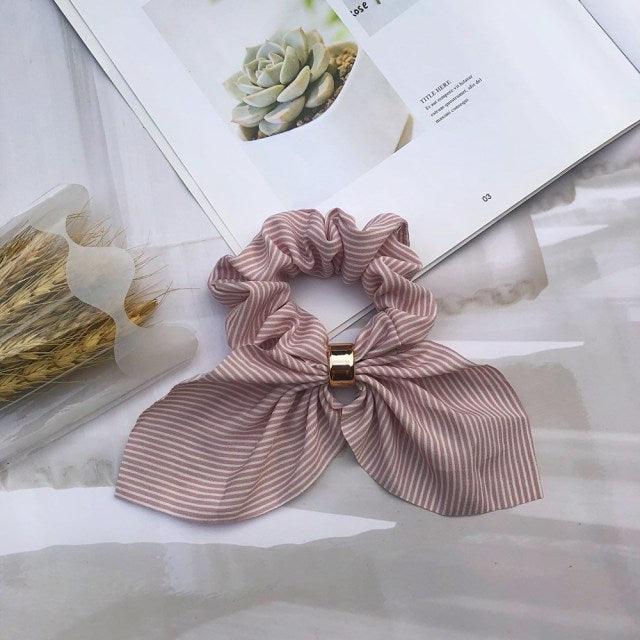 Rabbit Ear Metal Buckle Scrunchies