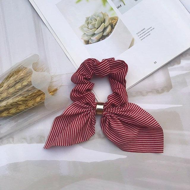 Rabbit Ear Metal Buckle Scrunchies