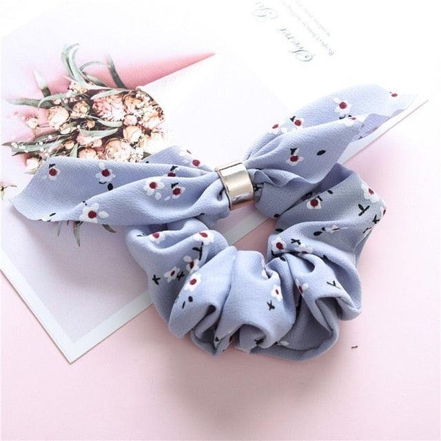 Rabbit Ear Metal Buckle Scrunchies