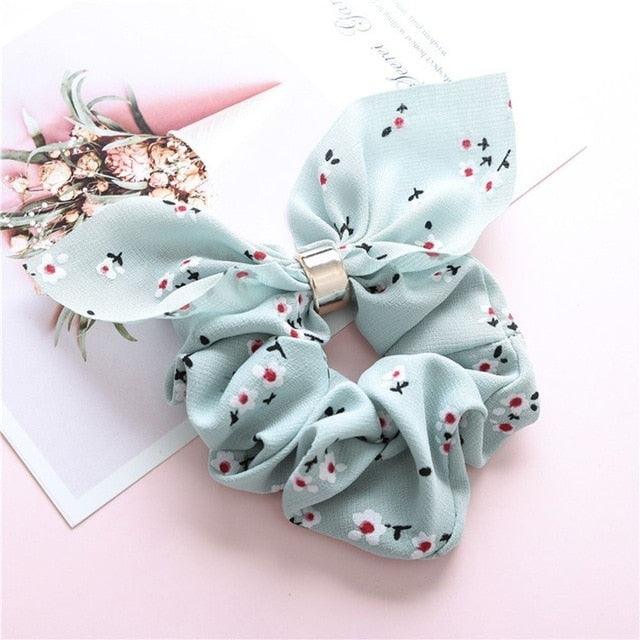 Rabbit Ear Metal Buckle Scrunchies