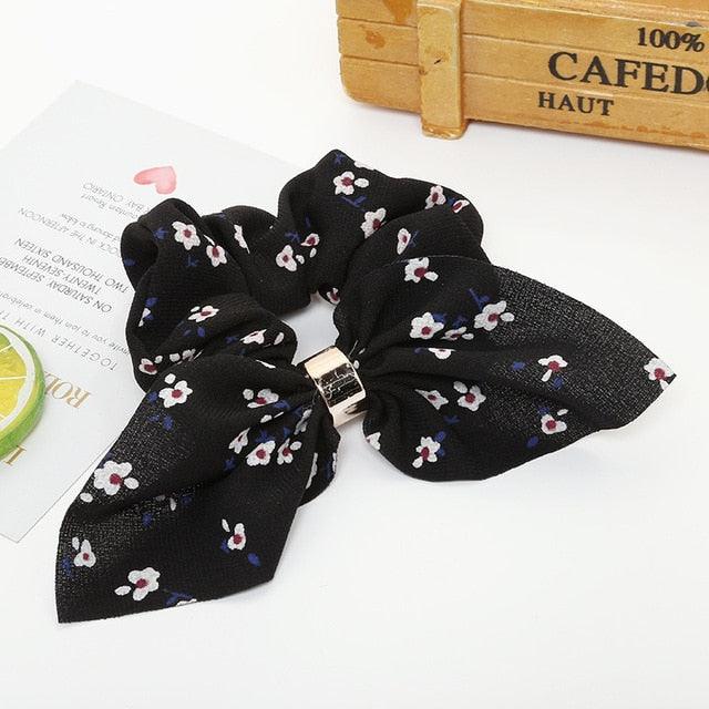 Rabbit Ear Metal Buckle Scrunchies