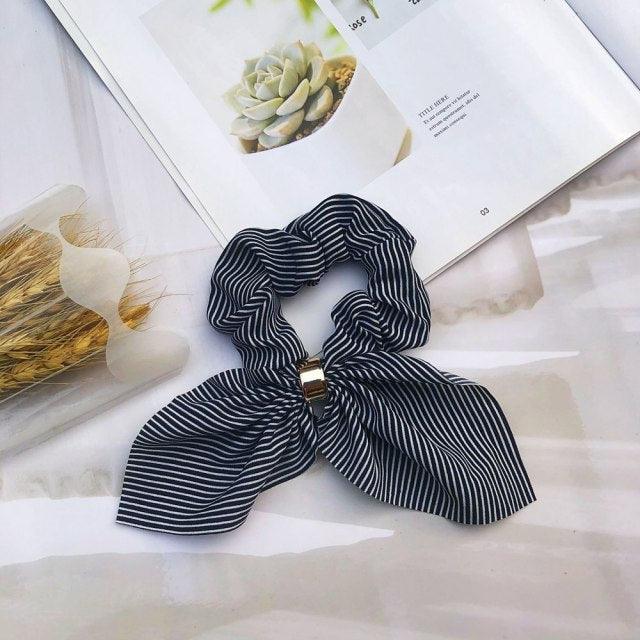 Rabbit Ear Metal Buckle Scrunchies