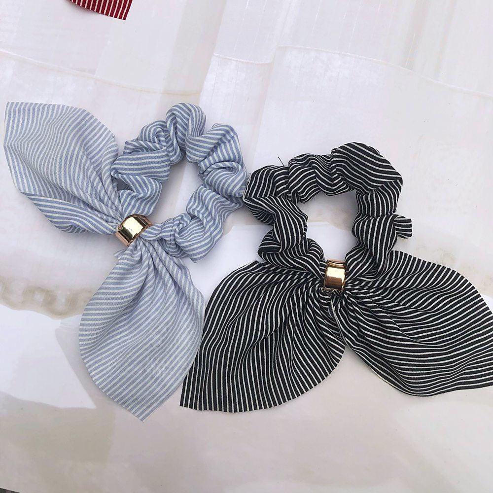 Rabbit Ear Metal Buckle Scrunchies