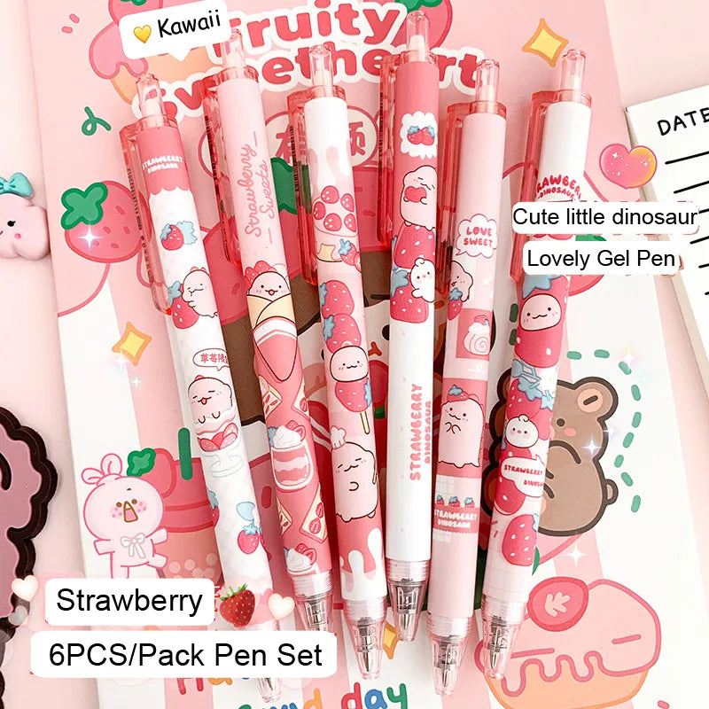 Ensemble de stylos à personnages Strawberry Sweets