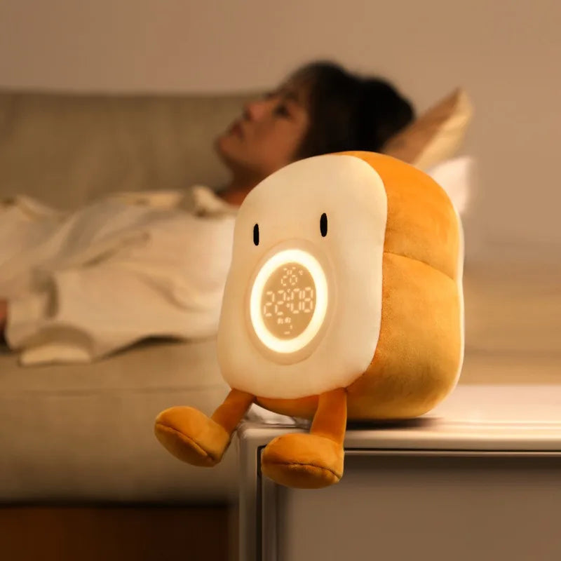 Réveil en peluche avec veilleuse Toast