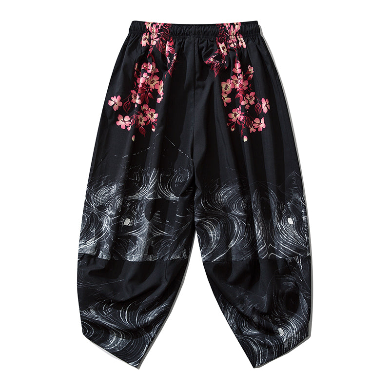 YC135 Pink Flowers Lightweight Pants