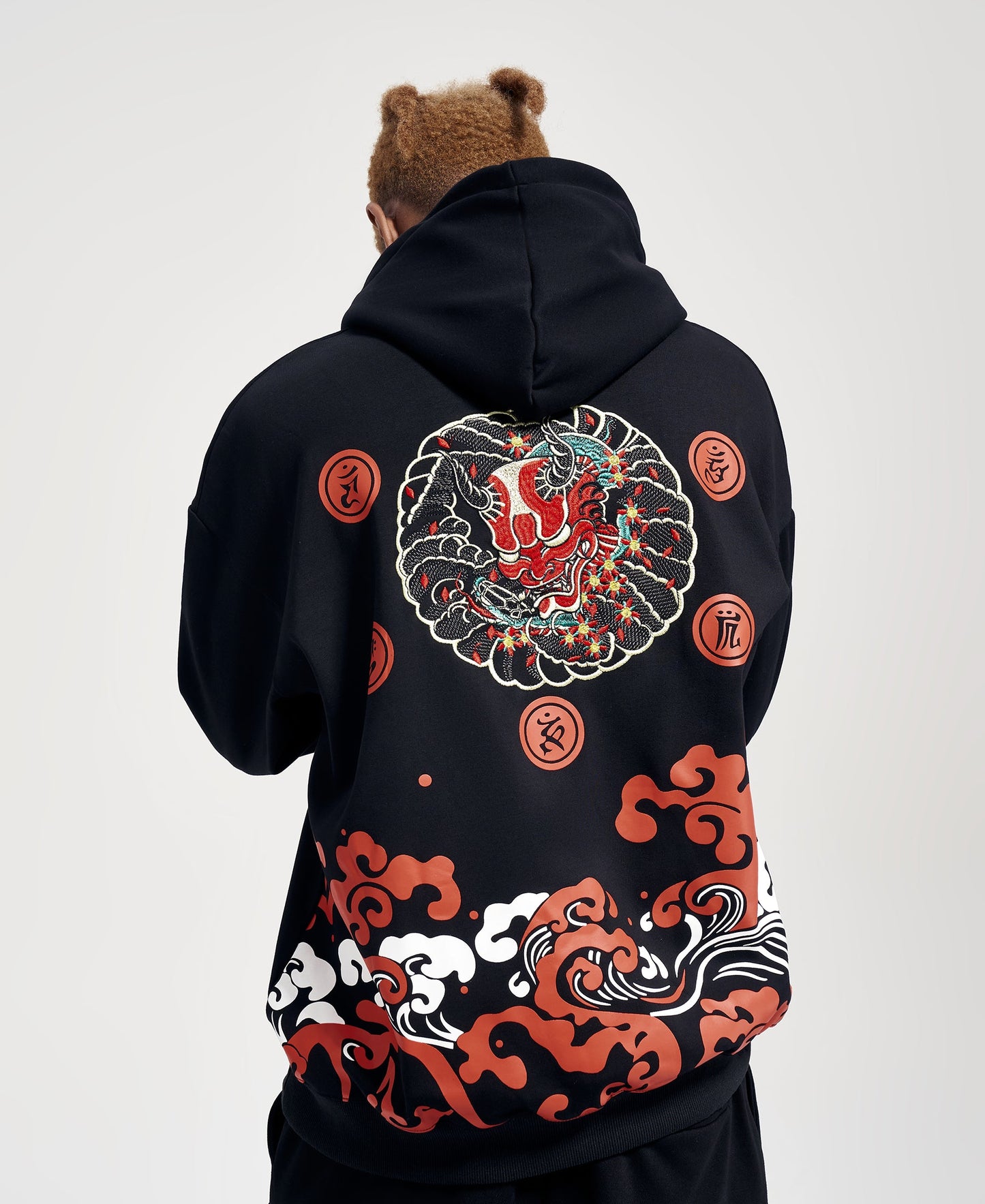 KH9060 Red Demon Embroidery Hoodie