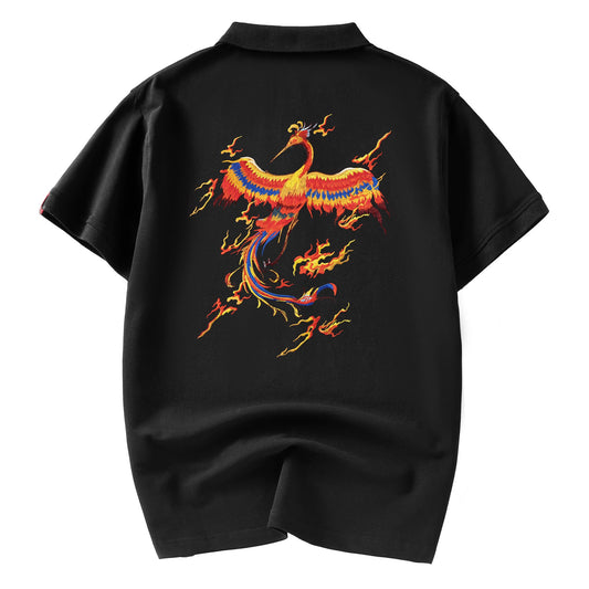 Flying Phoenix Embroidery Polo