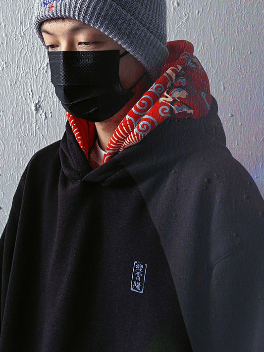 Sweat à capuche Double Dragon Rouge