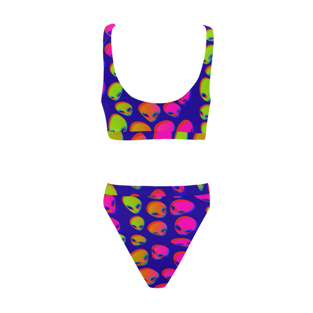 Neon Alien Blast Bikini Set