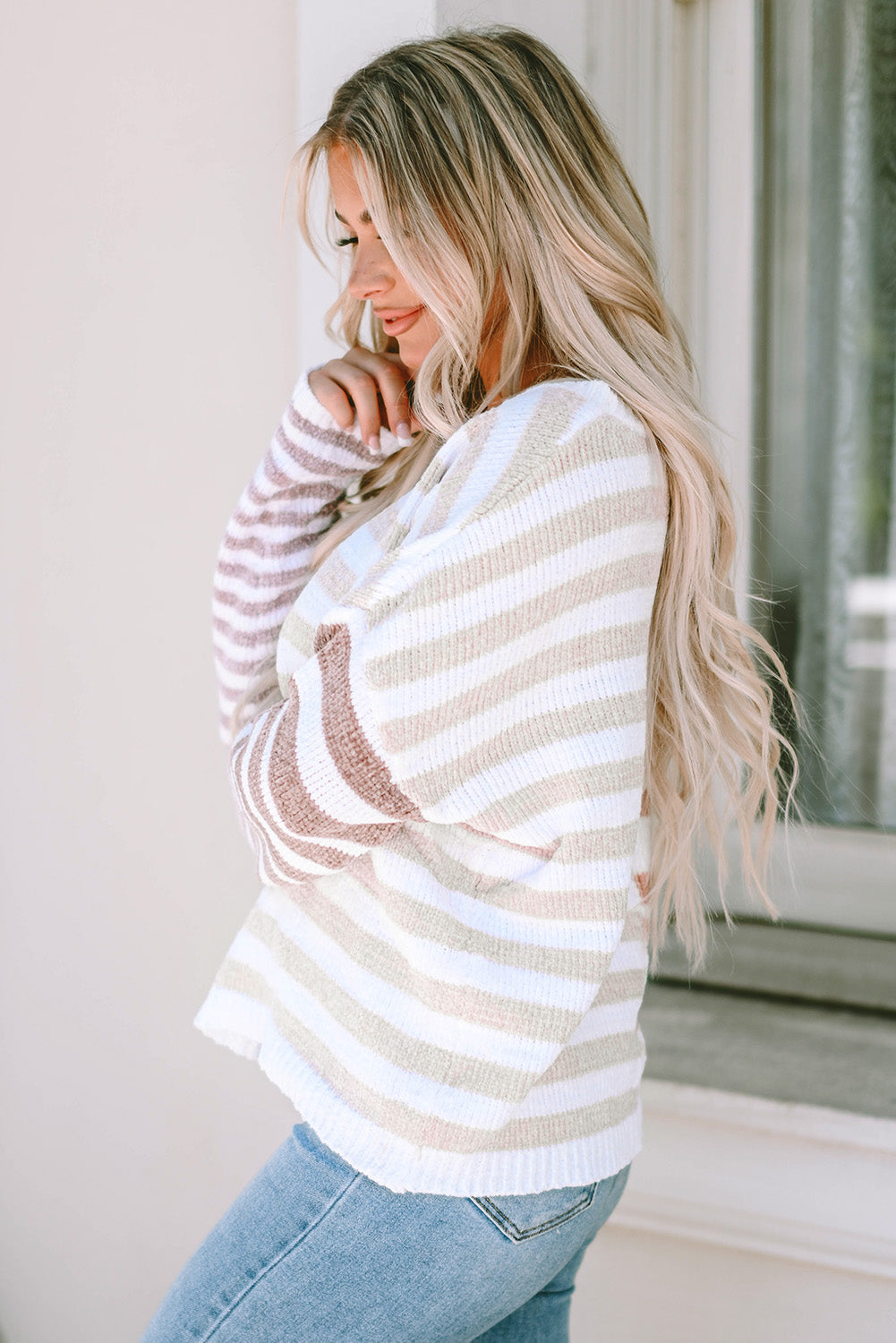 Magnolia Stripe Slouchy Sweater