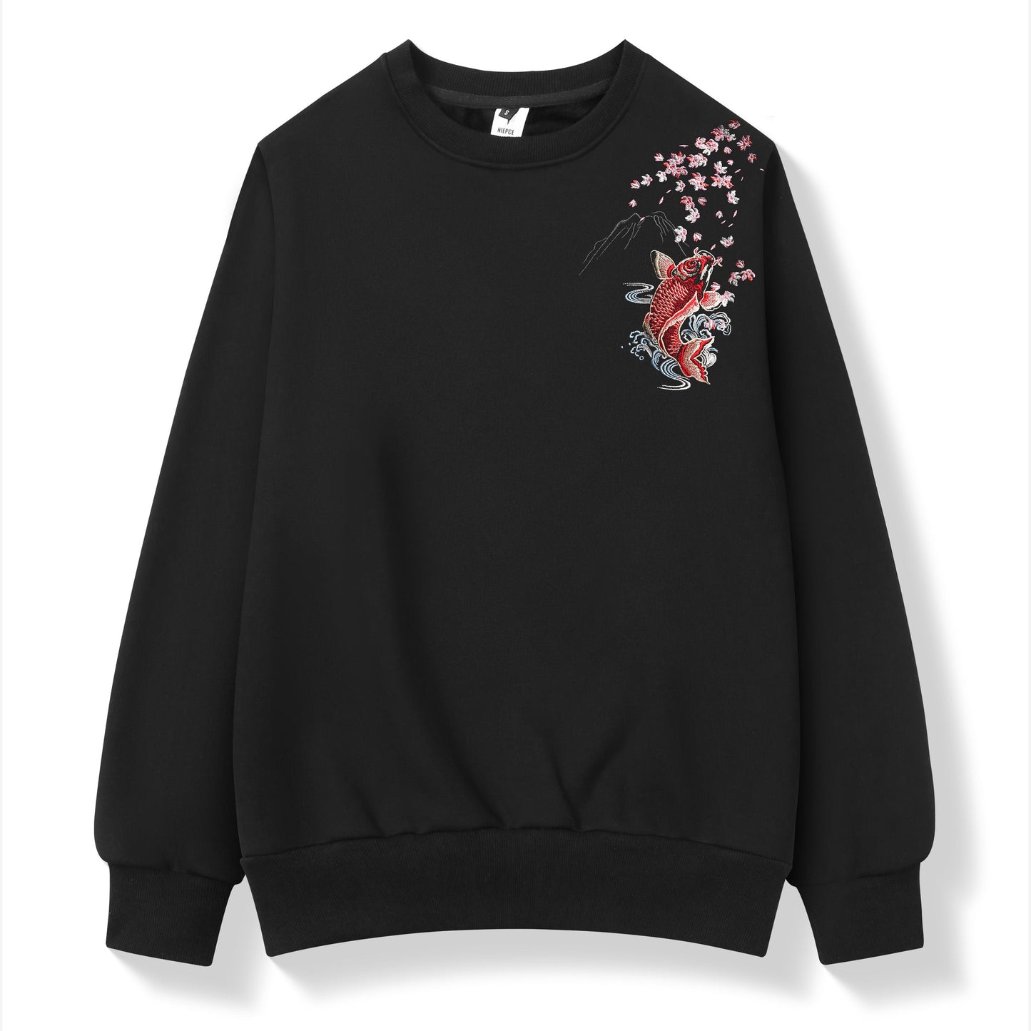 Embroidered Red Koi Fish Sweater