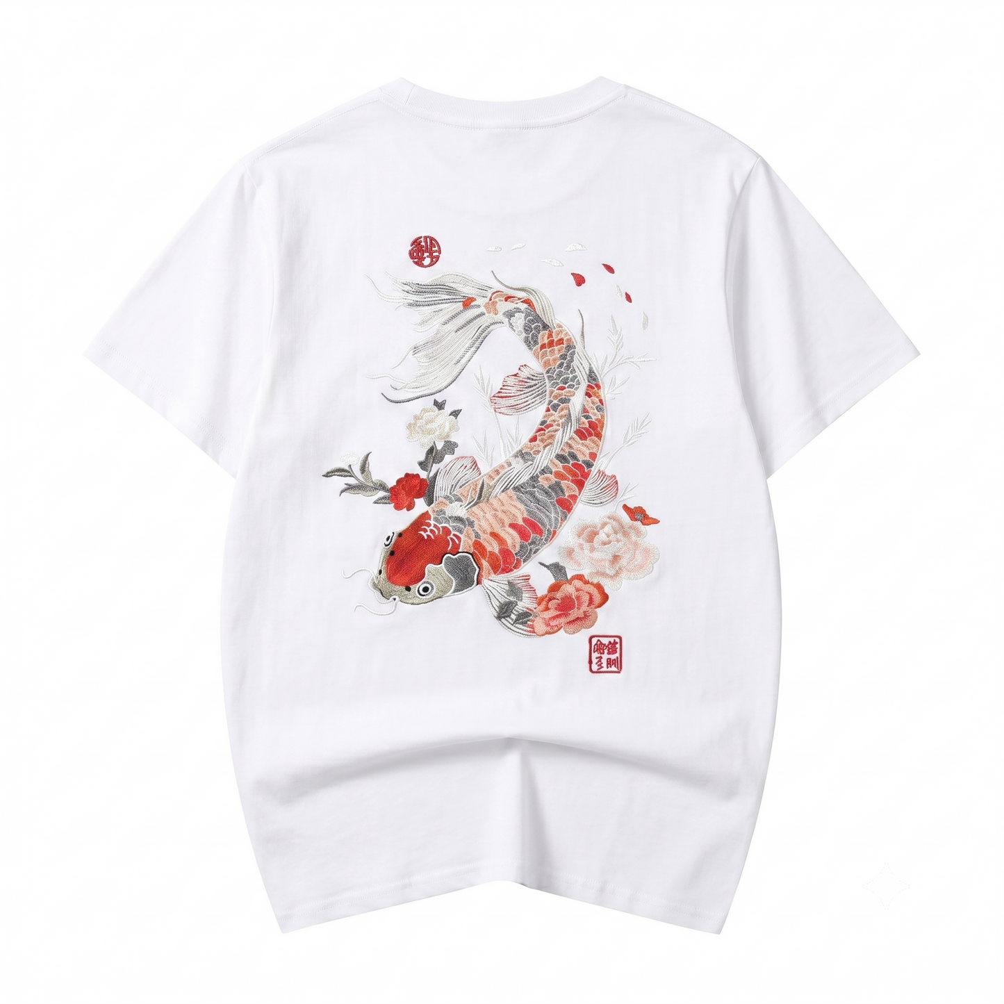 ET514 Koi Fish Embroidered Tee