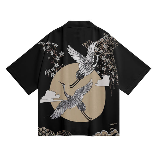 K06 Cranes Paradise Kimono