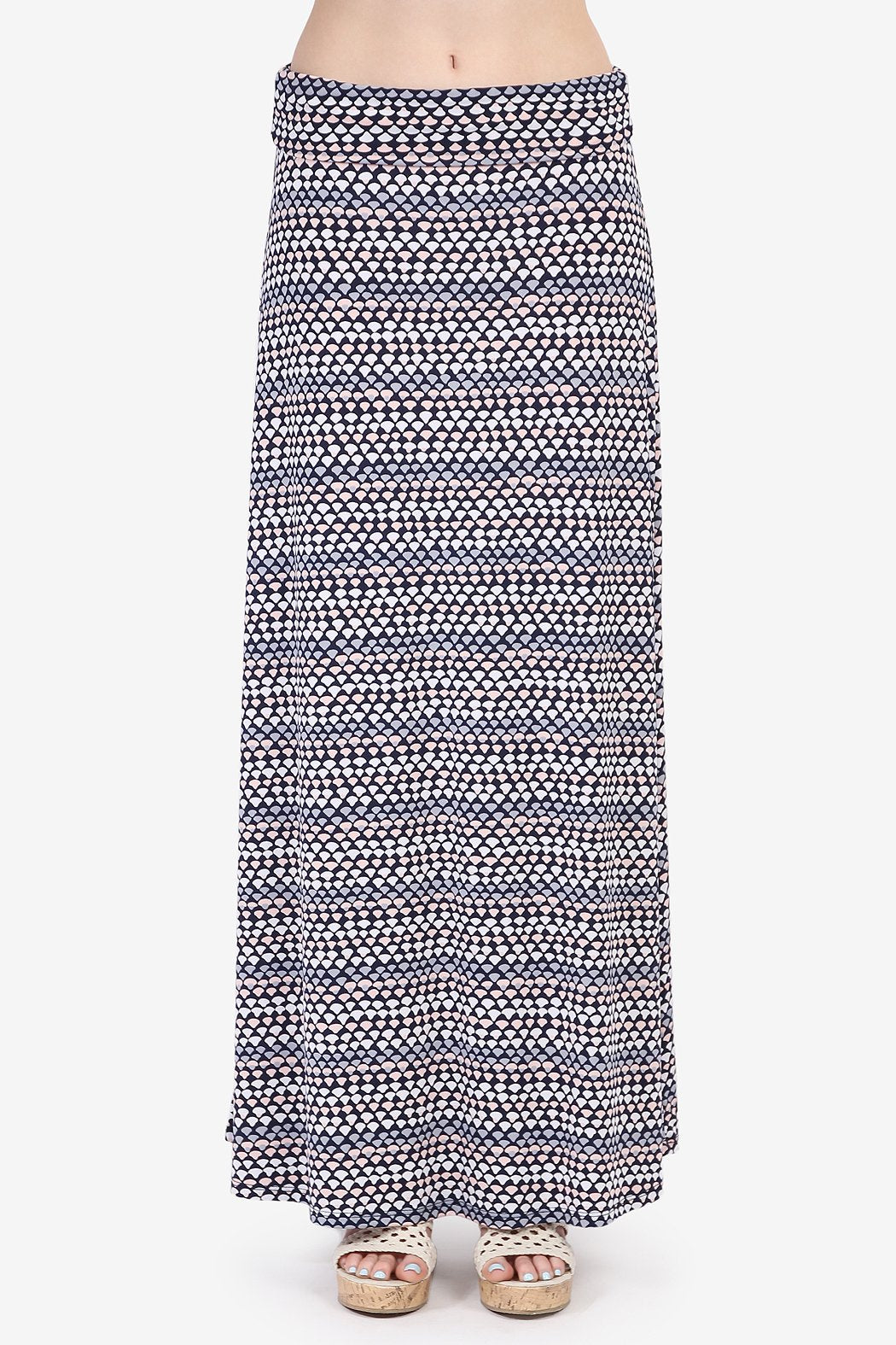 Simple Patterned Maxi Skirt