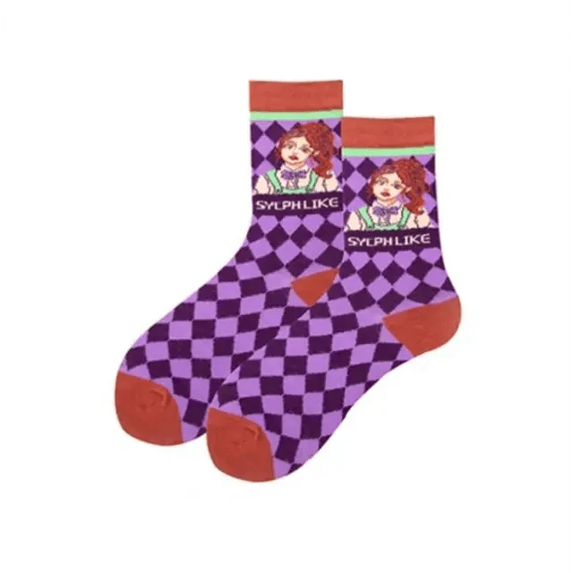 Harajuku Art Scene Crew Socks