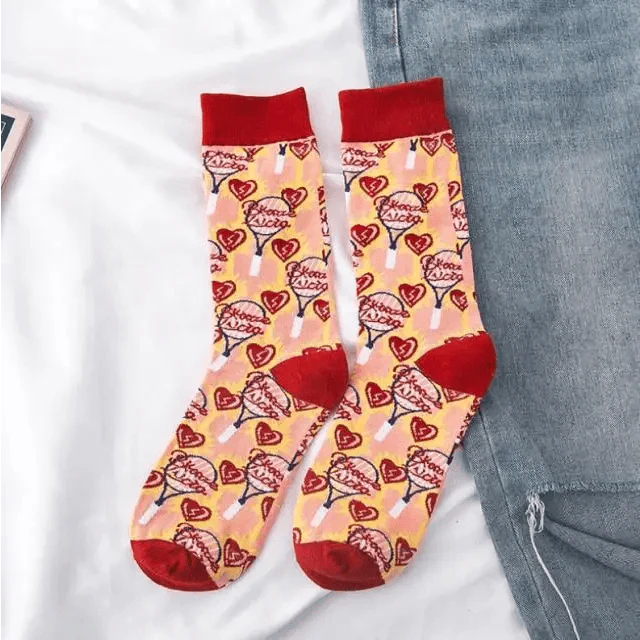 Harajuku Art Scene Crew Socks