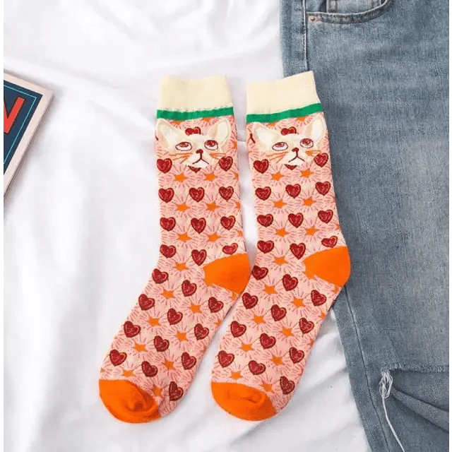 Harajuku Art Scene Crew Socks