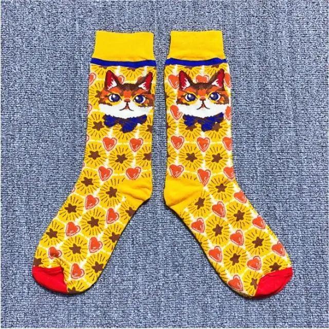 Harajuku Art Scene Crew Socks