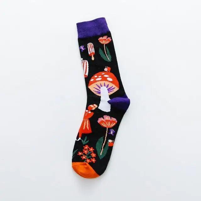 Harajuku Art Scene Crew Socks