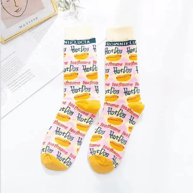 Harajuku Art Scene Crew Socks
