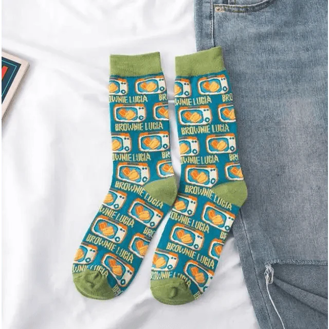 Harajuku Art Scene Crew Socks