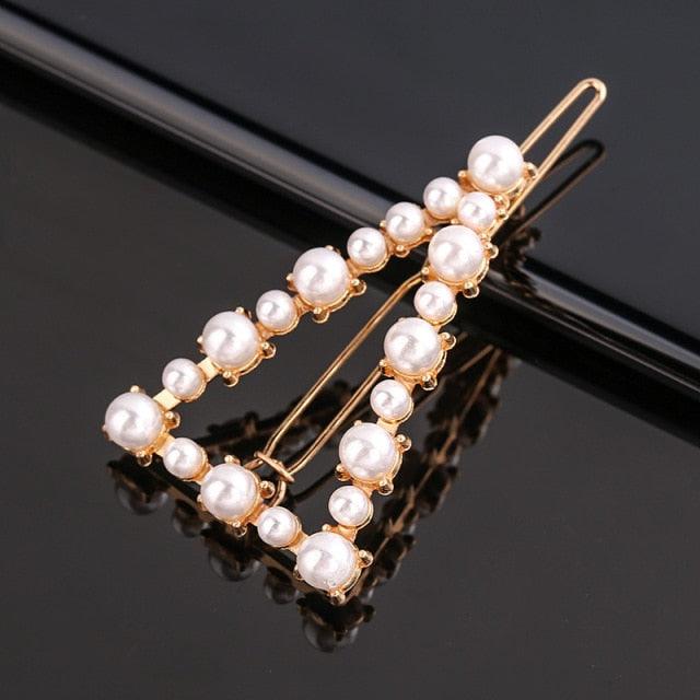 Pearl Hair Clips — Star & Round