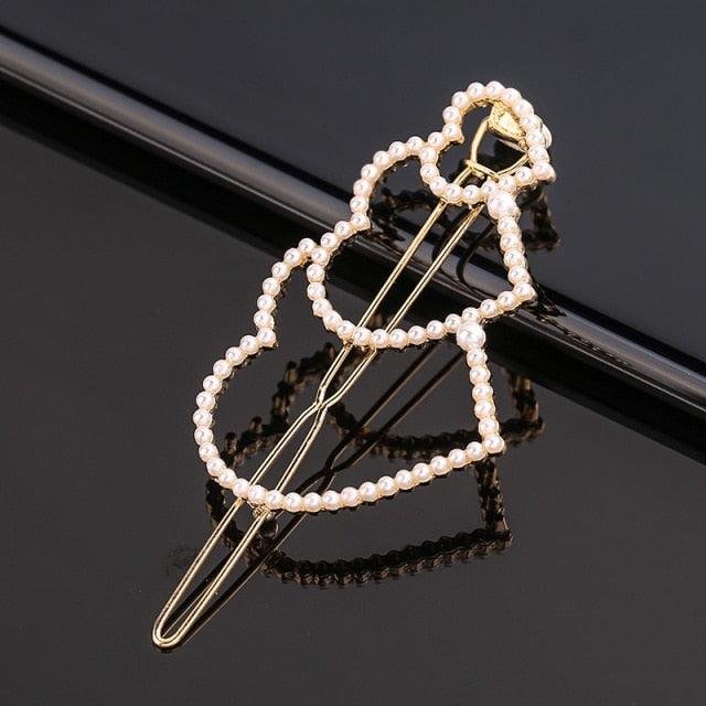 Pearl Hair Clips — Star & Round