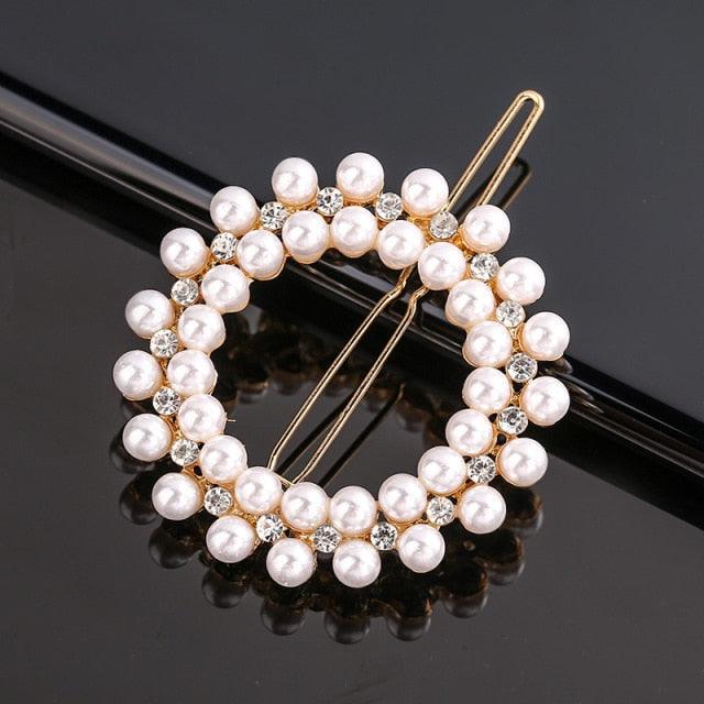 Pearl Hair Clips — Star & Round