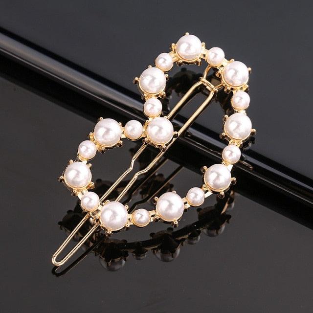 Pearl Hair Clips — Star & Round