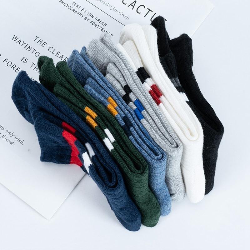 Rainbow Stripe Athletic Crew Socks
