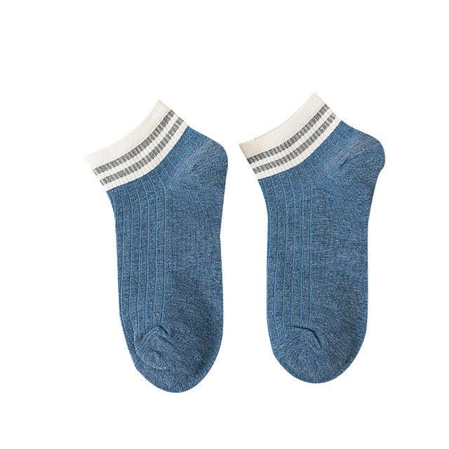 Rainbow Stripe Athletic Crew Socks