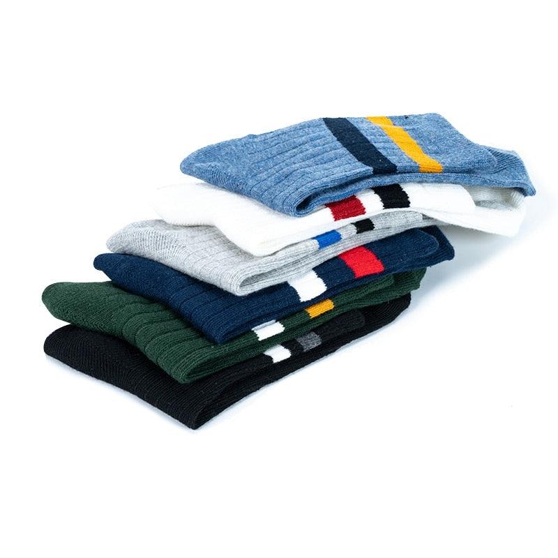 Rainbow Stripe Athletic Crew Socks