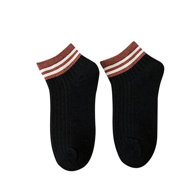 Rainbow Stripe Athletic Crew Socks