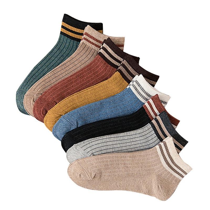 Rainbow Stripe Athletic Crew Socks