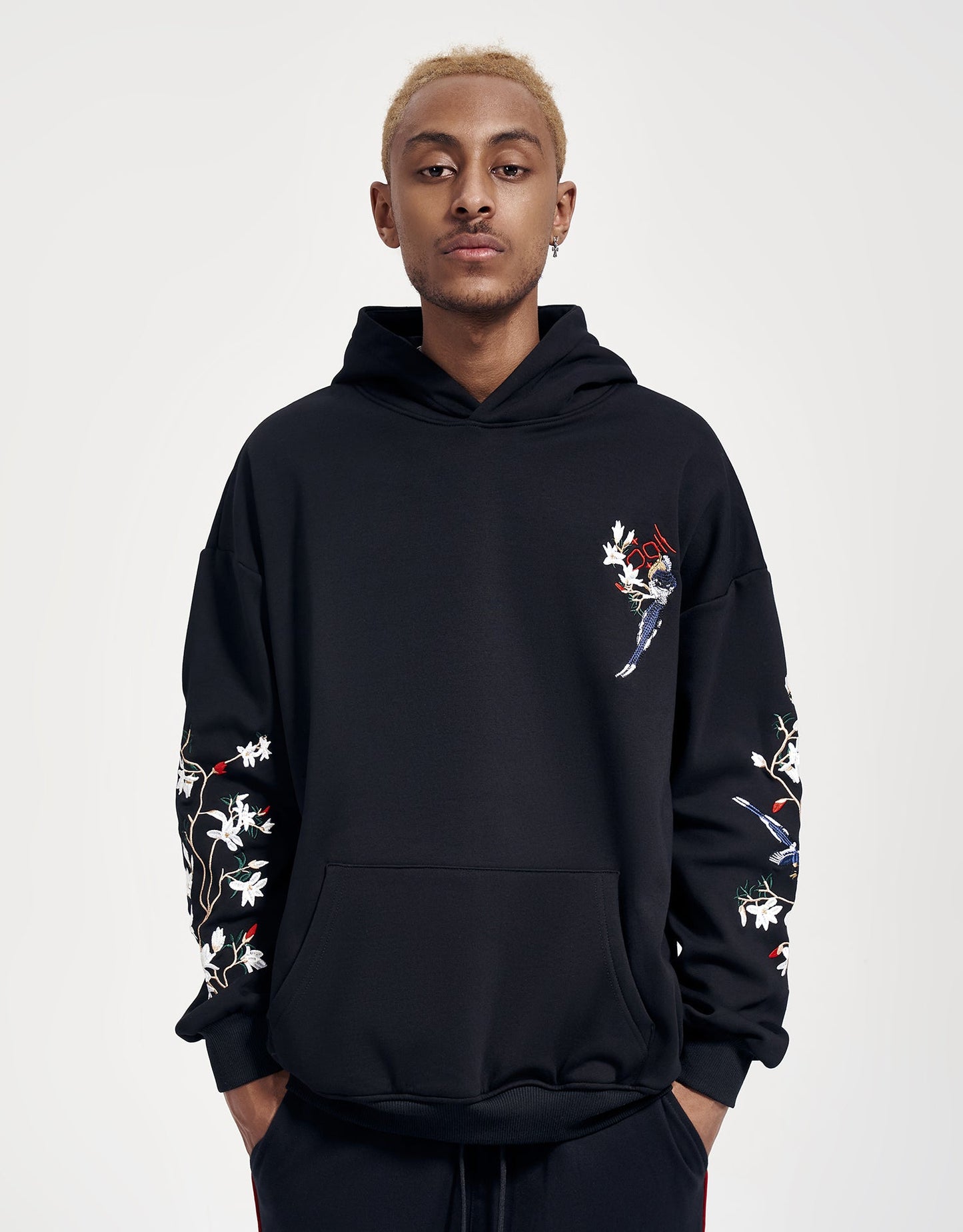 KH9083 Flowers Embroidery Hoodie