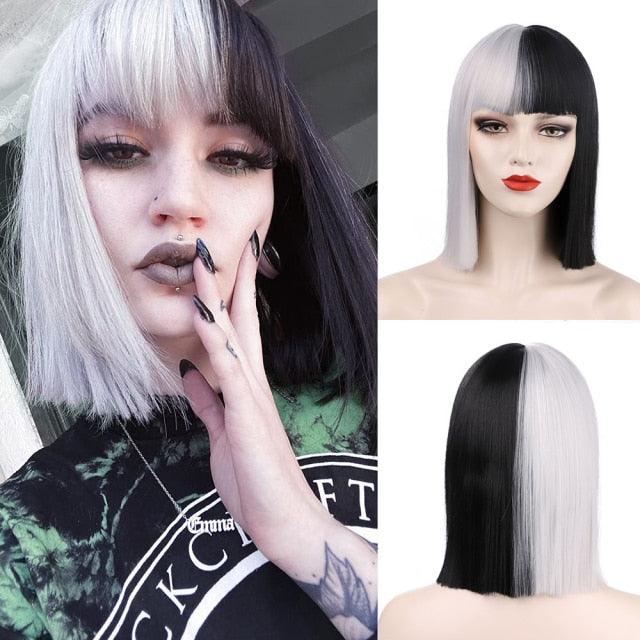 Short Bob Synthetic Wig with Bangs